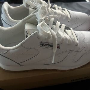 Reebok Classic White Leather Gum Bottom Sneakers